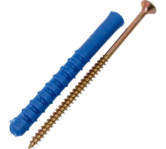 Изображение товара Набор крепления плинтусов VIPкрепеж 10/100 дюбель ежик 4шт/4шт 23020 VIPL