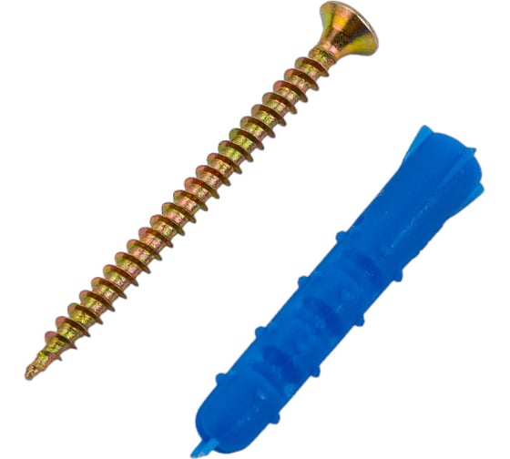 Изображение товара Набор крепления плинтусов VIPкрепеж 5/30 дюбель ежик 30шт/30шт 23900 VIPS