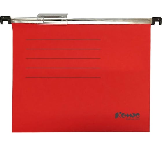 Изображение товара Папка подвесная Комус картон 225, А4, красная, 10 шт. 1698282