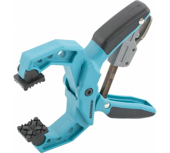 Изображение товара Клещеобразная струбцина, пластиковый корпус, храповый механизм жесткой фиксации, 1-1/2"/38 мм GROSS 20801