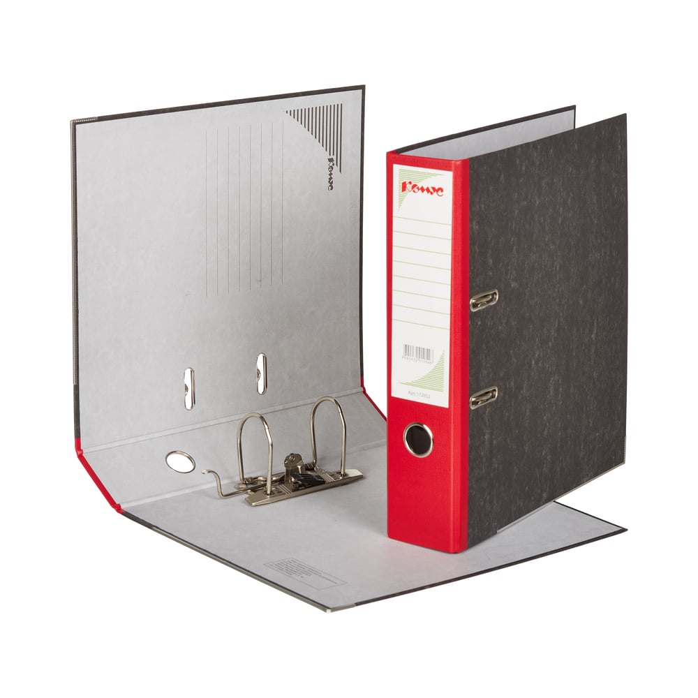 Изображение товара Папка-регистратор Комус мрамор 75 мм для документов A4 красная