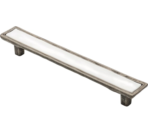 Изображение товара Ручка-скоба с фарфором KERRON 128 мм, чернёный старинный цинк SF15-11-128 BAZ