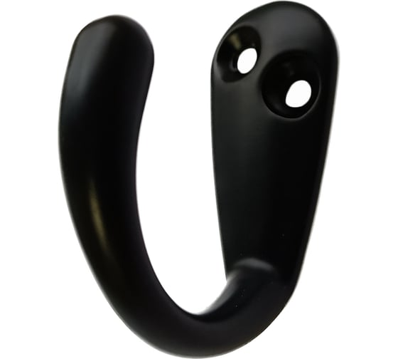 Изображение товара Крючок мебельный Trodos DMZ-31304 1-рожковый, сплав ЦАМ, черный матовый 303731