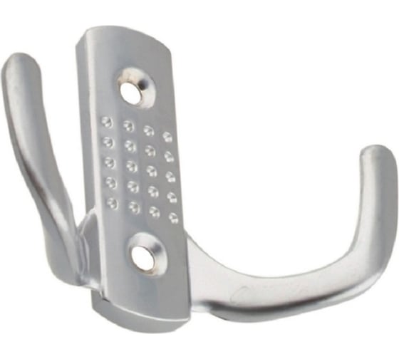 Изображение товара Крючок мебельный Trodos ZY-201В 2-рожковый, сплав ЦАМ, хром матовый 302079