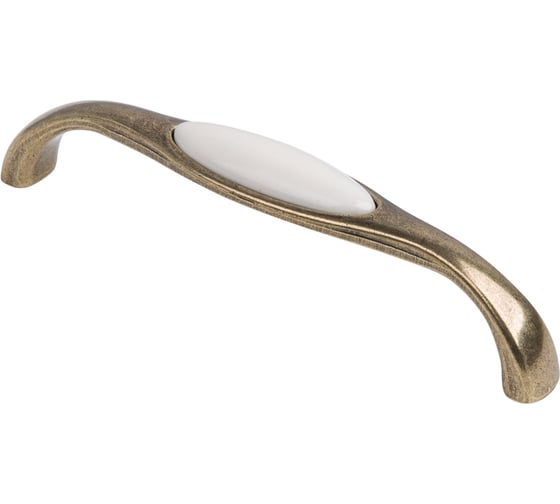 Изображение товара Ручка-скоба Kerron с фарфором, 128 мм, оксидированная бронза SF10-10-128 OAB