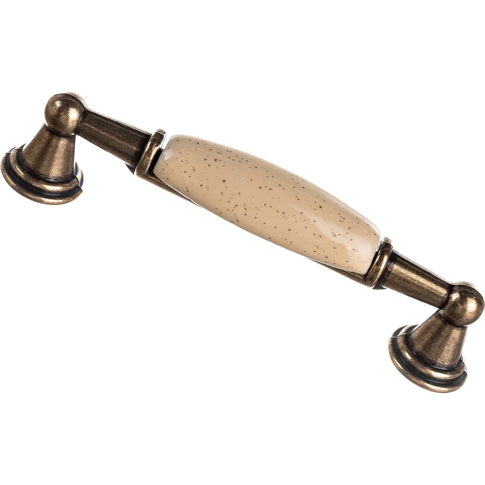 Изображение товара Ручка-скоба с фарфором KERRON 96 мм оксидированная бронза классика