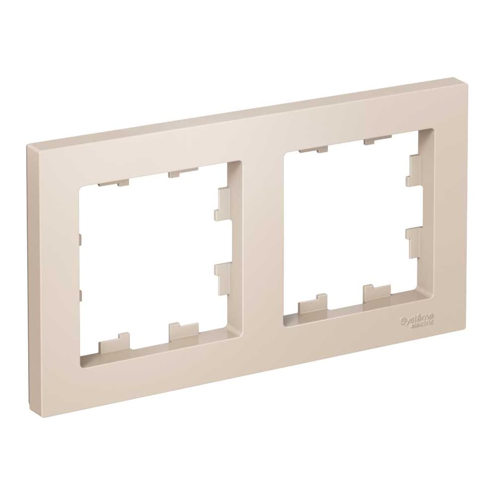 Изображение товара 2-постовая рамка Systeme Electric ATLASDESIGN бежевый, IP20, пластиковая