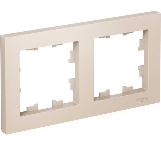 Изображение товара 2-постовая универсальная рамка Systeme Electric ATLASDESIGN БЕЖЕВЫЙ ATN000202