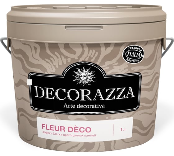 Изображение товара Финишное покрытие DECORAZZA Fleur Deco Amber Янтарный FD 02 1 л DFD02-10