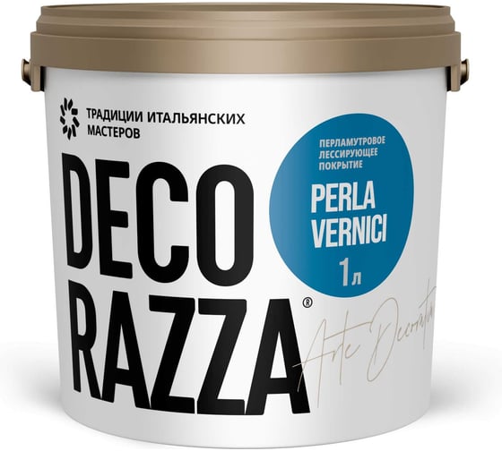 Изображение товара Финишное покрытие DECORAZZA Perla Vernici Argento PL001 1 л DPLV001 ARG-10