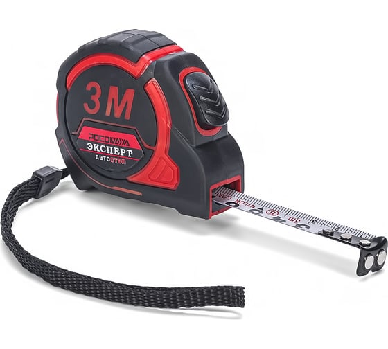 Изображение товара Рулетка в обрезиненном корпусе Росомаха с функцией автостоп и магнитом ЭКСПЕРТ (3,0 м, 16 мм) 603316