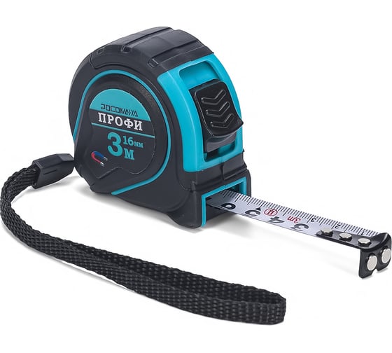 Изображение товара Рулетка в обрезиненном корпусе Росомаха с магнитом ПРОФИ (3,0 м, 16 мм) 602316