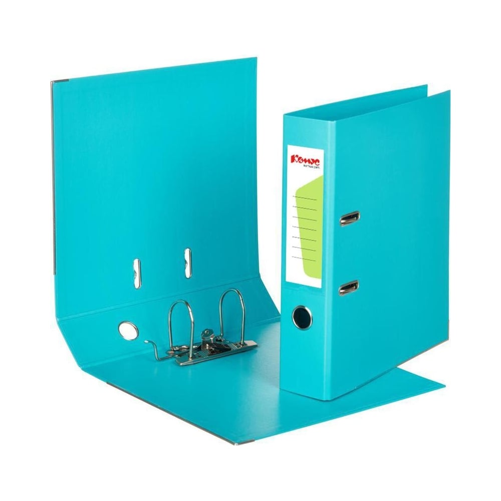 Изображение товара Папка-регистратор Комус Стандарт 75 мм бирюзовая для документов А4