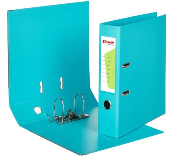 Изображение товара Папка-регистратор Комус Стандарт, 75мм, бирюзовая 172045