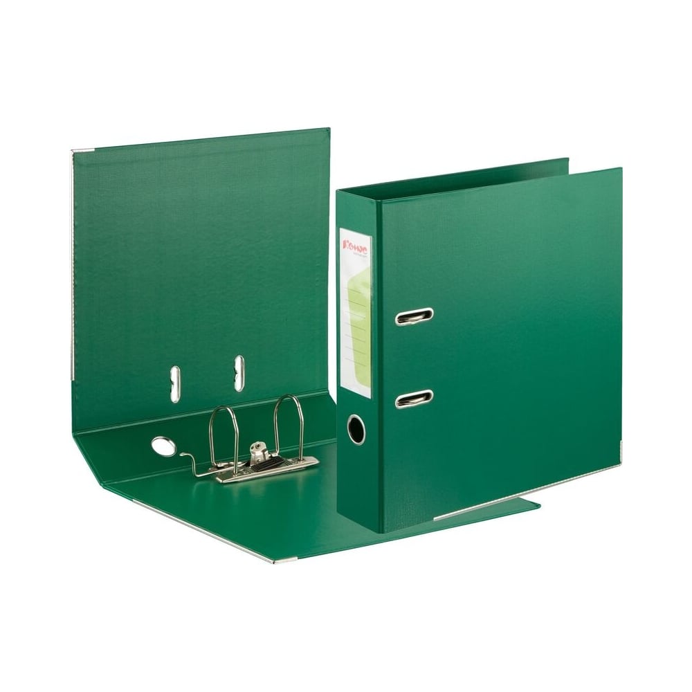 Изображение товара Папка регистратор Комус Стандарт 75мм зеленая для документов А4