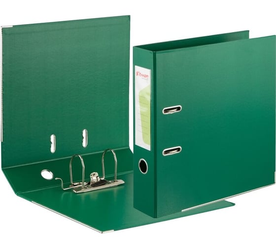 Изображение товара Папка-регистратор Комус Стандарт, 75мм, зеленая 172044