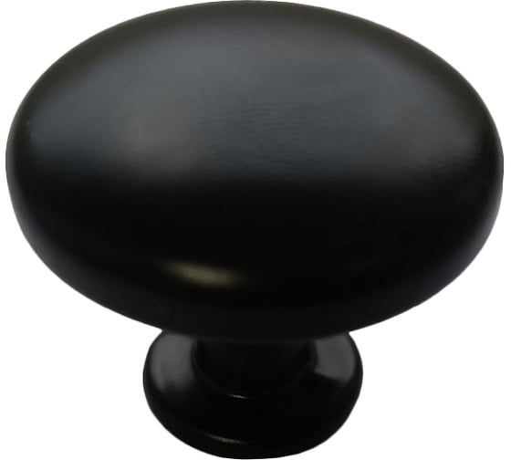 Изображение товара Мебельная ручка-кнопка Trodos 9095 алюминий, черный матовый 303583