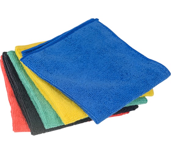 Изображение товара Салфетки из микрофибры ООО МЛ Текс 30x30, в ассортименте, 5 шт. 220 55-9348