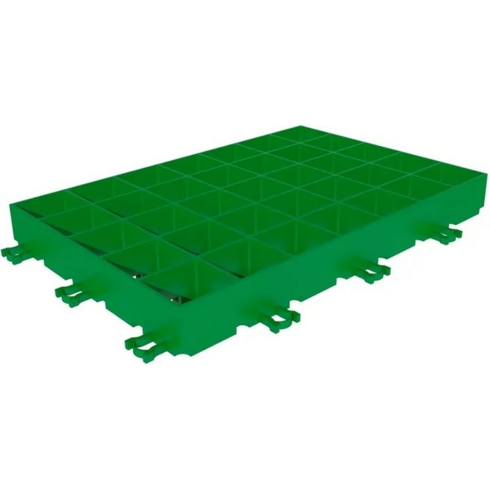 фото Газонная решетка gidrolica 60х40х6,4 см - пластиковая зеленая кл.d400 601