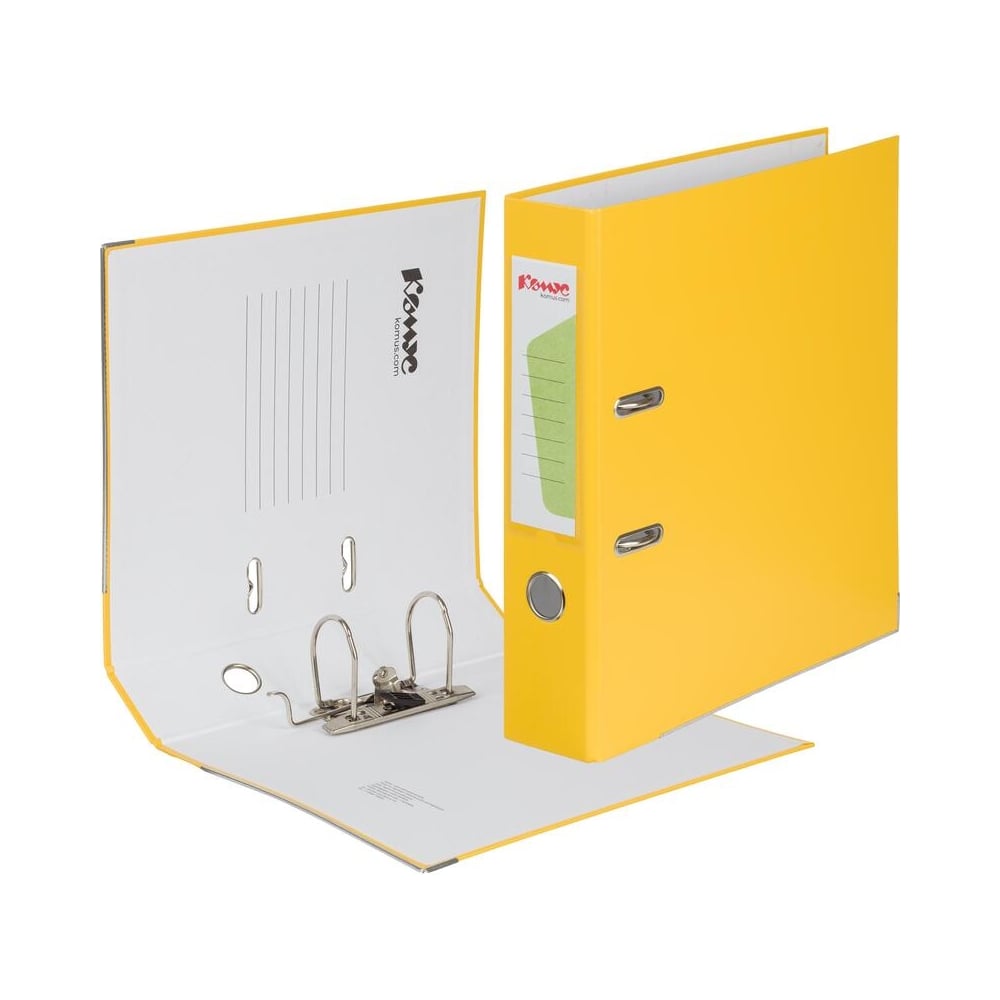 Изображение товара Папка-регистратор Комус Экономи 75 мм желтая для документов