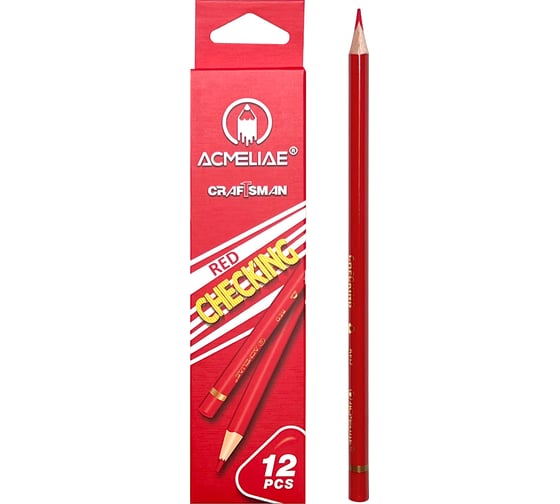 Изображение товара Разметочный карандаш ACMELIAE красный, 12 шт. 43121