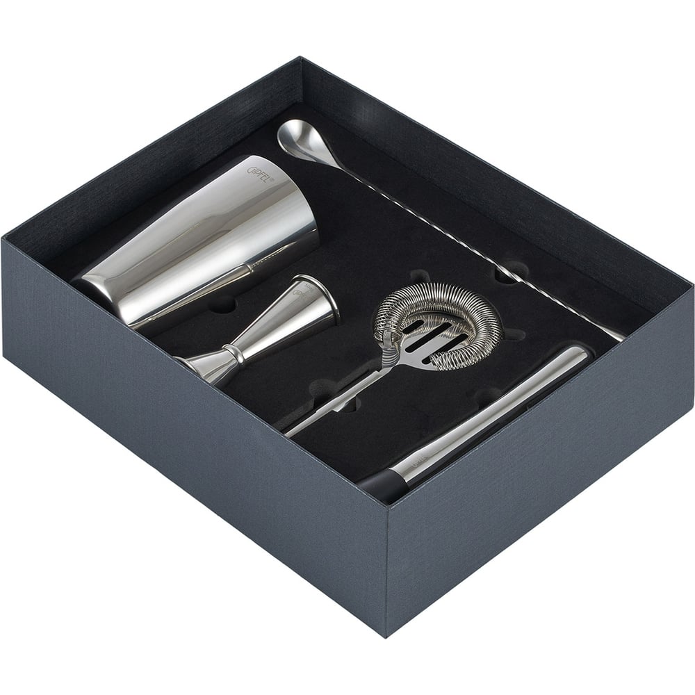 Изображение товара Набор бармена Gipfel BOSTON 5 пр: шейкер джиггер мадлер ложка стрейнер