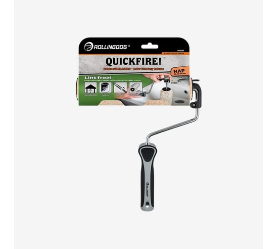 Изображение товара Малярный валик ROLLINGDOG QUICKFIRE! Super-Micro микрофибра, 230 мм, ворс 9.5 мм, бюгель 8 мм 60256