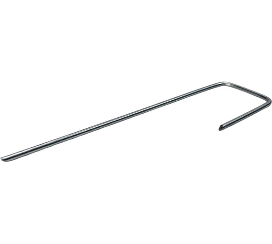 Изображение товара Скобы садовые ПРОГРЕССТЛТ Г-образные, для агротекстиля, оцинкованные, 3 мм, особопрочные, 100 штук СКГ100