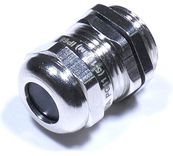 Изображение товара Кабельный ввод ГОФРОМАТИК PG11, латунный, УТ1,5, IP68, диаметр кабеля 5-10мм zeta30145