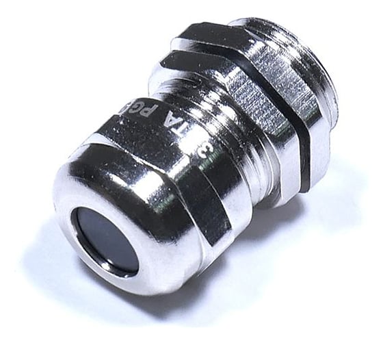 Изображение товара Кабельный ввод ГОФРОМАТИК PG9, латунный, УТ1.5, IP68, диаметр кабеля 4-8мм zeta30142