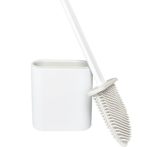 Изображение товара Ершик для унитаза силиконовый подвесной без сверления Kleber "Lite" белый KLE-LT090WT