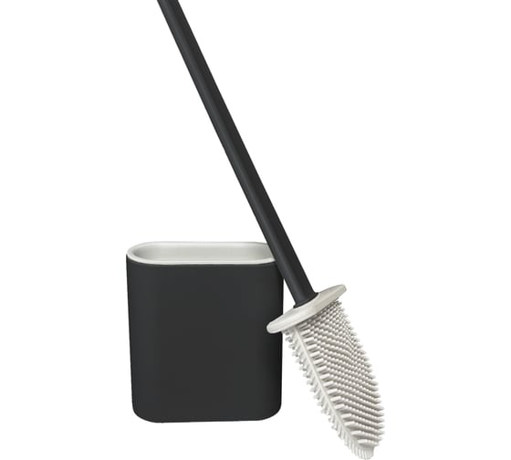 Изображение товара Ершик для унитаза силиконовый подвесной без сверления Kleber "Lite" черный KLE-LT090BL