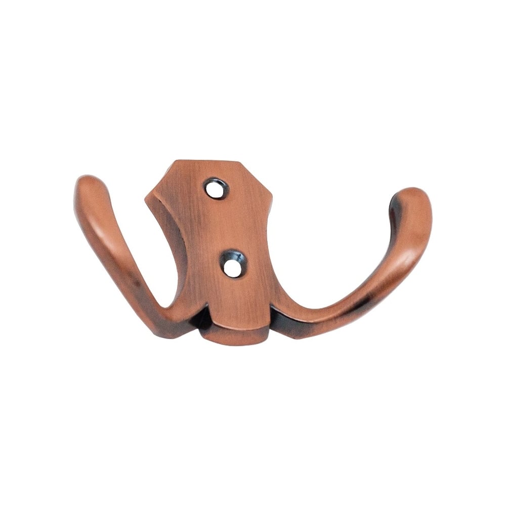 Изображение товара Крючок мебельный Trodos ZY-204В 2-рожковый, сплав ЦАМ, медь 302116