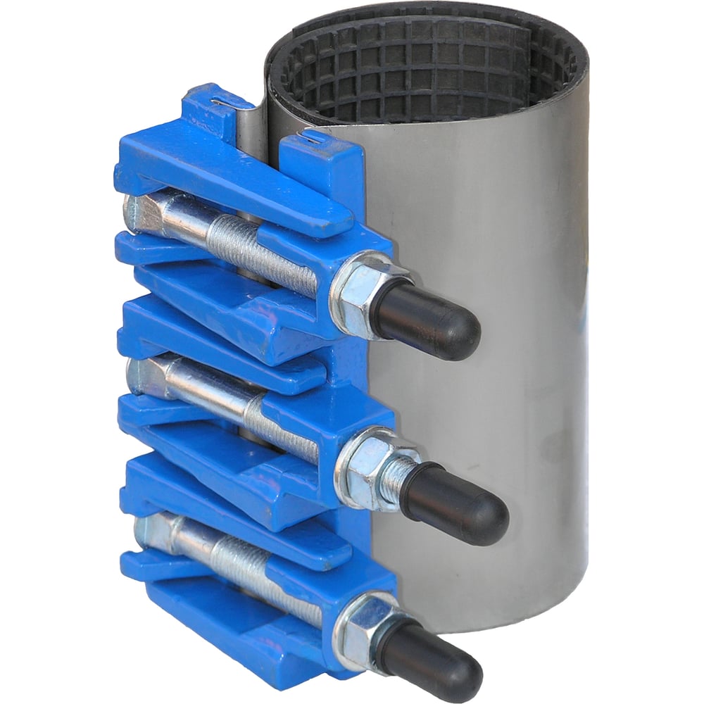 Изображение товара Хомут ремонтный с чугун. замком АТКА L=200мм Ду175 (192-204), 3 болта 1001010430