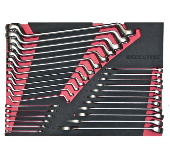Изображение товара Набор комбинированных и накидных ключей IZELTAS в ложементе EVA 29 предметов, габариты 460x335, 2965905927