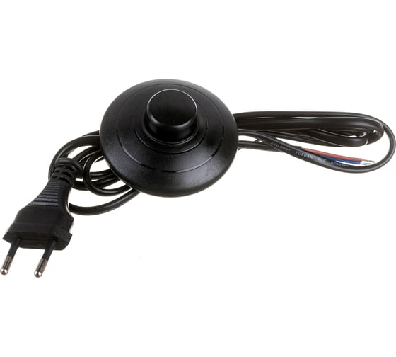 Изображение товара Шнур Navigator, NPS-FS01-170-2x0.5-BL, 1.7м, с выключателем, черный 61601