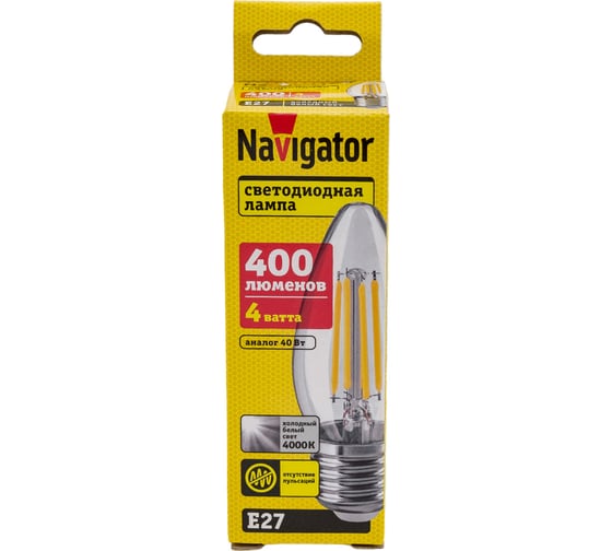 Изображение товара Лампа Navigator, F-C35-4-230-4K-E27 14006
