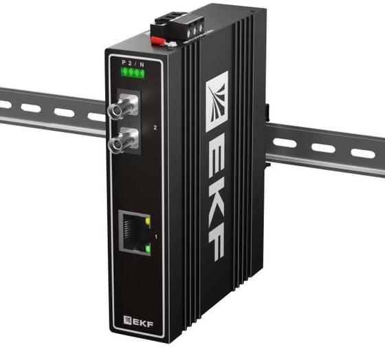 Изображение товара Медиаконвертер EKF 10/100Base-TX в 100Base-X, разъем ST, двойное одномодовое оптоволокно, 1550нм TSX TSX-MC1-1GX1GT-ST