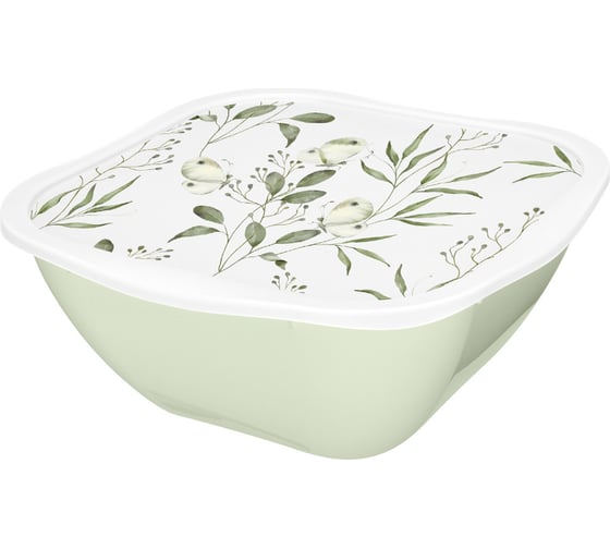 Изображение товара Салатник с крышкой Ланч-бокс Phibo с декором perfect 4,5л (зеленый) 435234909