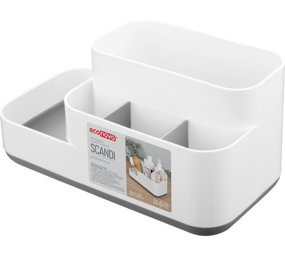 Изображение товара Органайзер универсальный Econova 230x118x113 мм Серый 434299811