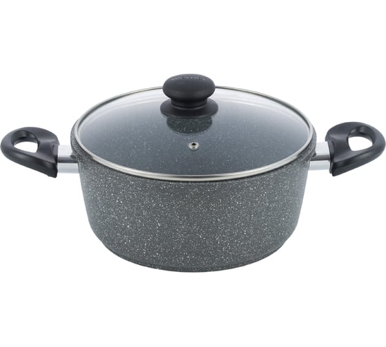 Изображение товара Кастрюля WERNER LETIZIA 22,0x9,5 см/3,3 л со стеклянной крышкой из литого алюминия с антипригарным мраморным покрытием GMM DURASLATE и бакелитовыми ручками. Толщина дна/стенок: 5,0/2,5 мм. 51678