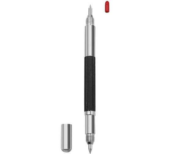 Изображение товара Чертилка Vitatools скрайбер двусторонняя для разметки по металлу стеклу с победитовым наконечником chertilka-skrayber