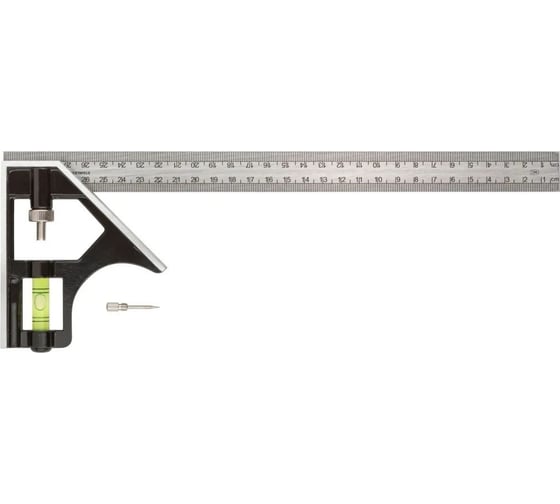 Изображение товара Угольник металлический с уровнем Vitatools 30 см ugolnik-30-sm