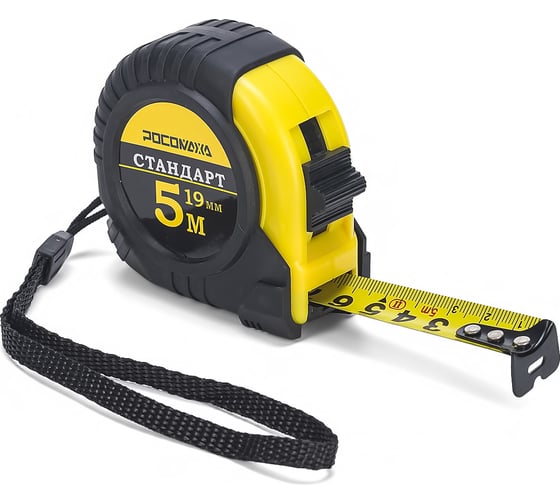 Изображение товара Рулетка в обрезиненном корпусе РОСОМАХА СТАНДАРТ (5,0 м, 19 мм) 601519