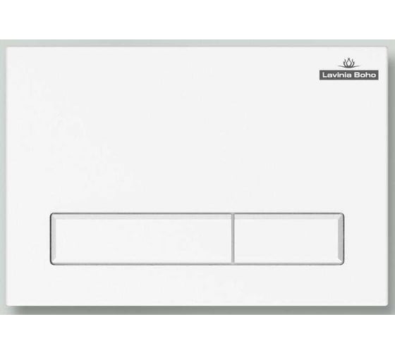 Изображение товара Стеклянная клавиша смыва Lavinia Boho RelFix белый с хромированной кромкой по периметру 3805003W