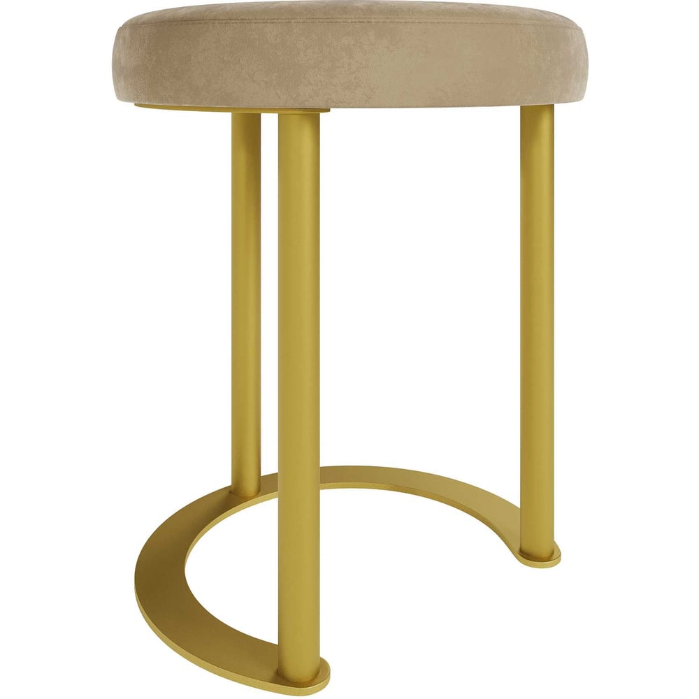 Изображение товара Пуф бежевый с металлическим каркасом GENGLASS GGS-01-1-1 для дома и офиса