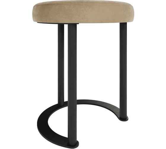 Изображение товара Пуф бежевый с металлическим каркасом GENGLASS HORSIX GGS-01-2-1