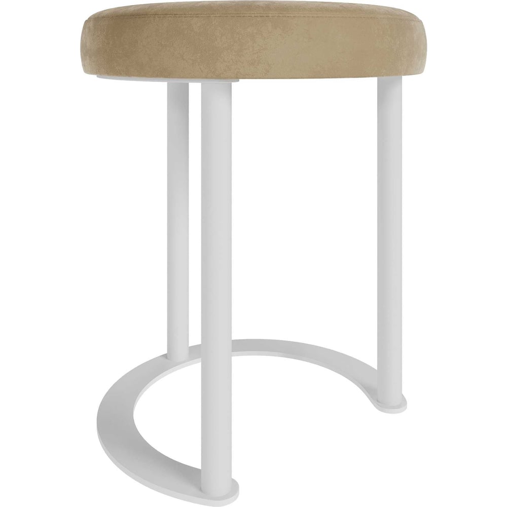 Изображение товара Пуф бежевый с металлическим каркасом GENGLASS GGS-01-3-1 для интерьера и отдыха