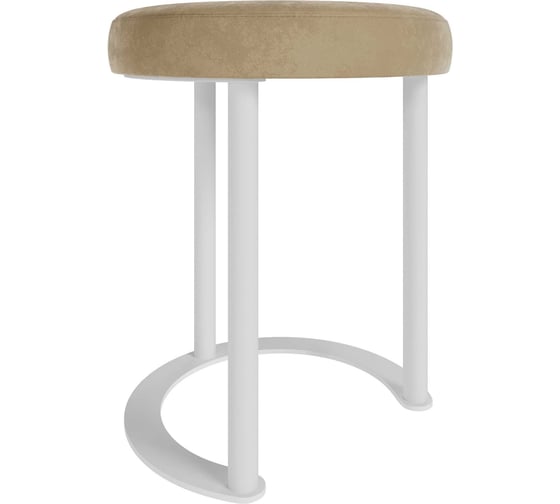 Изображение товара Пуф бежевый с металлическим каркасом GENGLASS HORSIX GGS-01-3-1