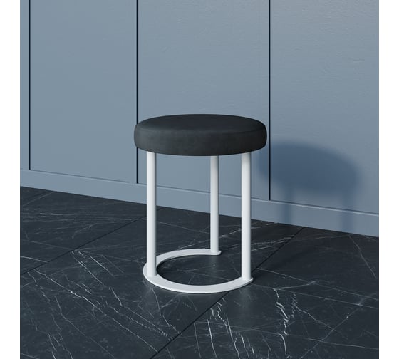 Изображение товара Пуф чёрный с металлическим каркасом GENGLASS HORSIX GGS-01-3-2